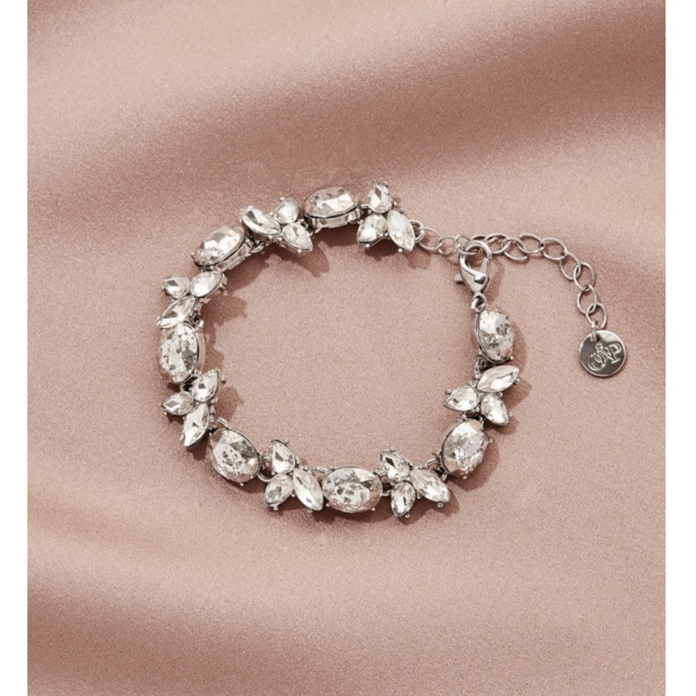 Olive + Piper Silver Crystal Bridal Bracelet